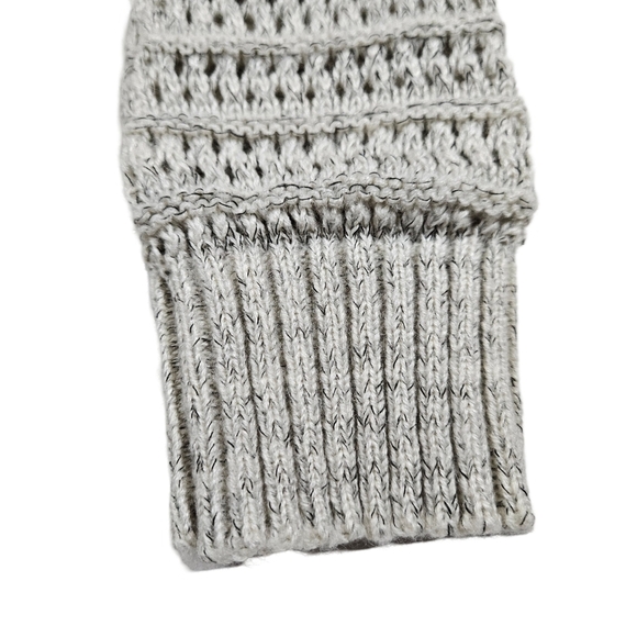 Open Knit Pull Over Sweater, Grey, Small - Picture 8 of 14